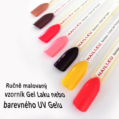 Ručně malovaný vzorník Gel Laku nebo barevného UV Gelu
