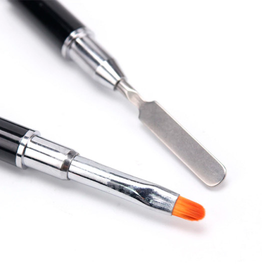 Dvojitý štětec pro práci s polygely, AcryPolyGely.