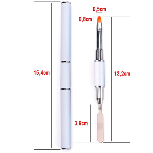 Dvojitý štětec pro práci s polygely, AcryPolyGely.