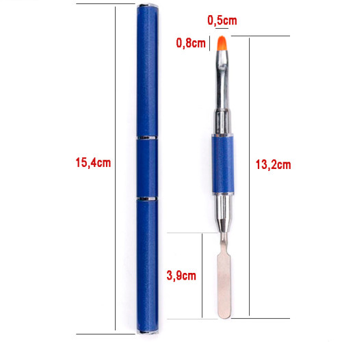 Dvojitý štětec pro práci s polygely, AcryPolyGely.