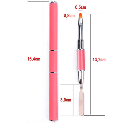 Dvojitý štětec pro práci s polygely, AcryPolyGely.