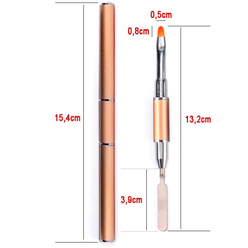 Dvojitý štětec pro práci s polygely, AcryPolyGely.