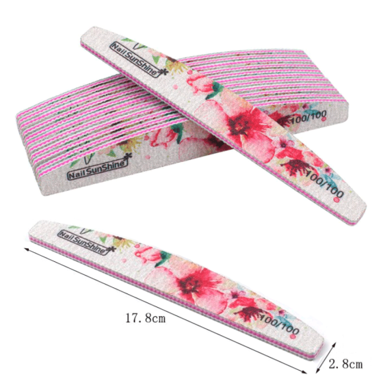 Pilník Nail SunShine design, loďka, 100/100. Výběr balení.