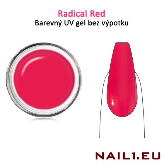 Barevný UV gel bez výpotku -  Radical Red
