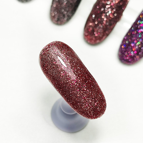 G-Red Brown - Glitrový UV / LED / CCFL gel 5ml