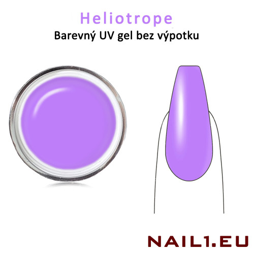 Barevný UV gel bez výpotku - Heliotrope, 5ml