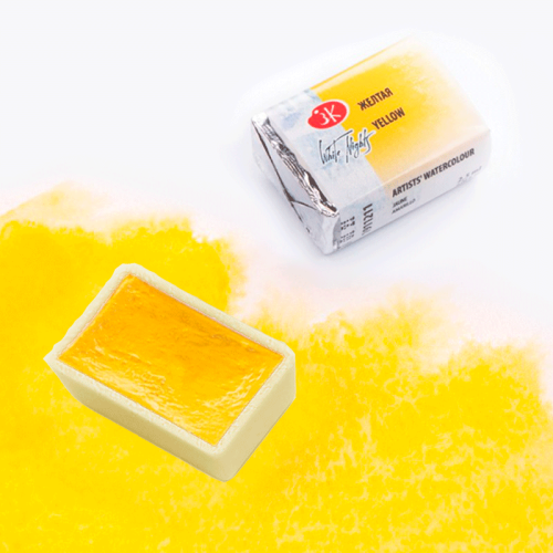 Yellow (211) - Akvarelová barva White Nights, jednotlivá, pánvička 2,5ml