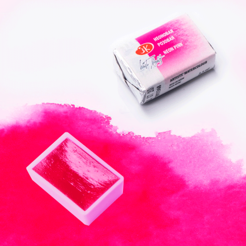 Neon Pink (368) - Akvarelová barva White Nights, jednotlivá, pánvička 2,5ml