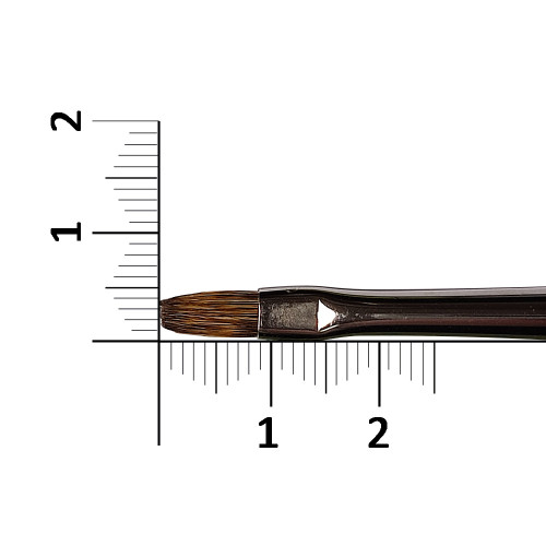 LINEO: Štětec na gel, veverka, serie 104, plochý štětec, krátká rukojeť.
