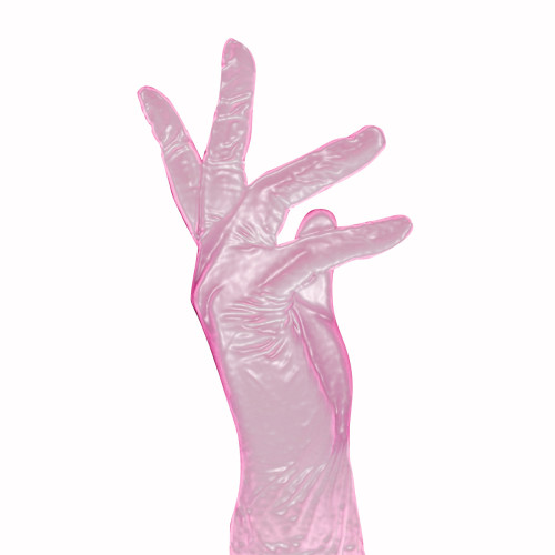 Rukavice jednorázové nitrilové nepudrované -  Perleťově Růžové