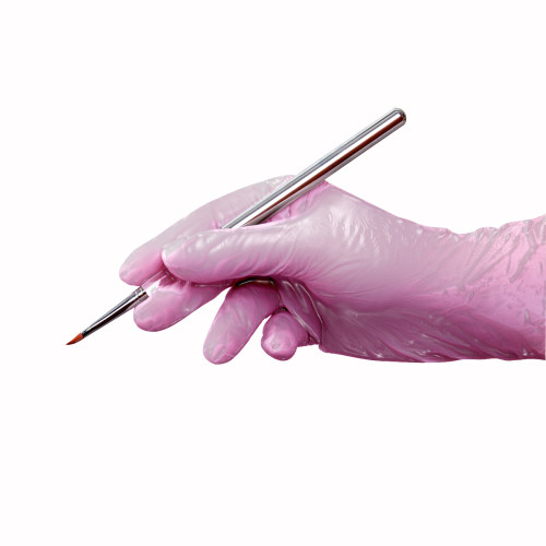 Rukavice jednorázové nitrilové nepudrované -  Perleťově Růžové