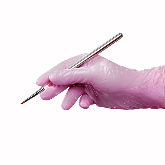 Rukavice jednorázové nitrilové nepudrované -  Perleťově Růžové