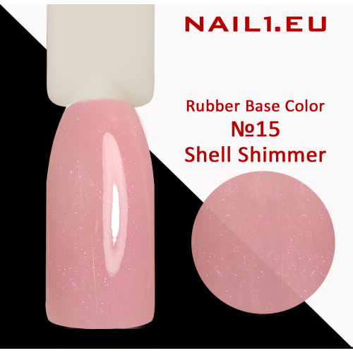Rubber Base Color №15 Shell Shimmer Limitovaná edice UV/LED Gel Lak 15ml