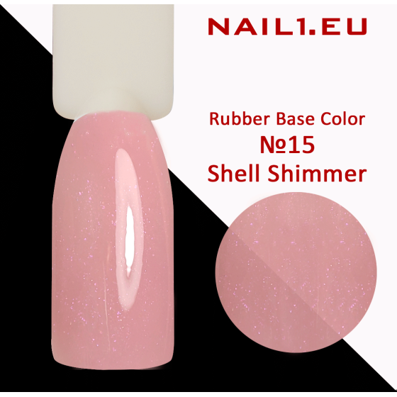Rubber Base Color №15 Shell Shimmer Limitovaná edice UV/LED Gel Lak 15ml