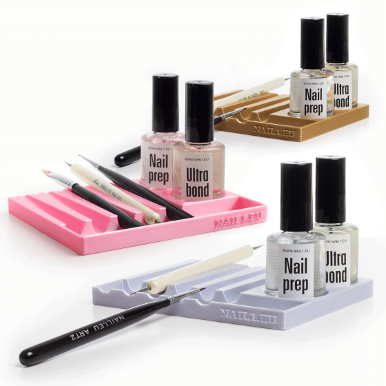 Plastový podstavec nail1.eu na štětce a pomocné tekutiny.1ks