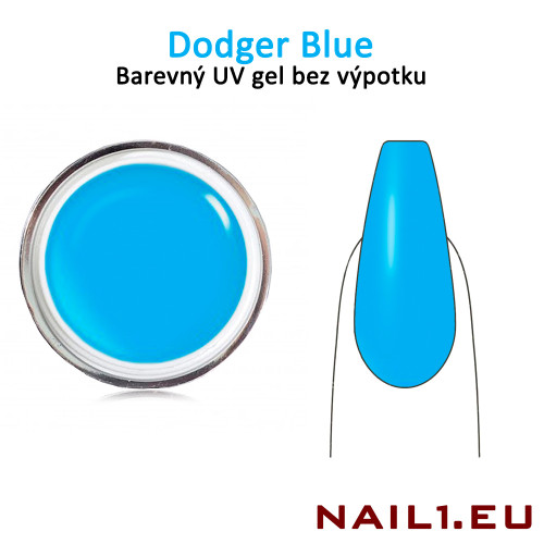 Barevný UV gel bez výpotku - Dodger Blue, 5ml