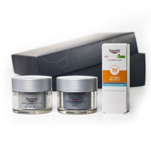 Sada krémů na obličej: 2x20ml Eucerin Hyaluron-Filler + 3x Effect a 1x5ml SUN Hydro Protect SPF50+