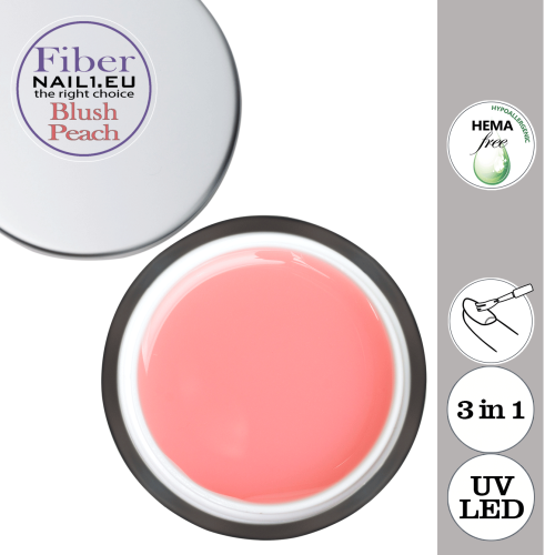 Fiber Blush Peach UV/LED samonivelační gel.