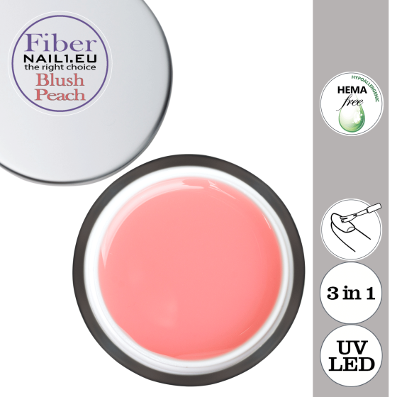 Fiber Blush Peach UV/LED samonivelační gel.
