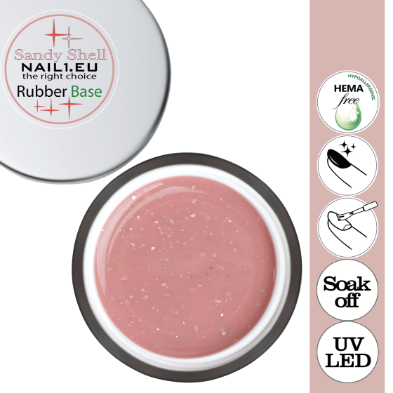 Rubber Base Sandy Shell v kelímku. Výběr balení.