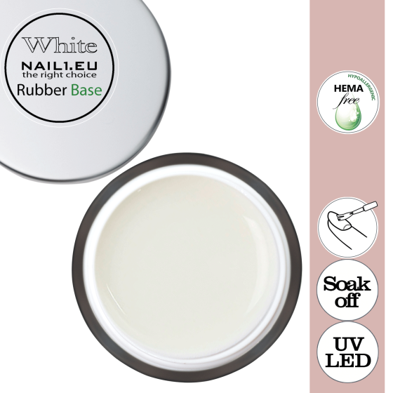 Rubber Base  White v kelímku. Výběr balení.