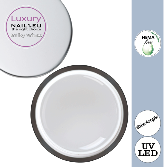 Luxury UV/LED Gel Milky White - Hema Free Gel želé (jelly)