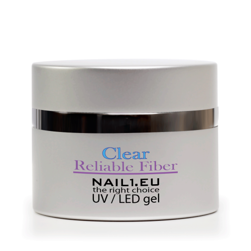 Reliable Fiber Clear UV/LED Gel. HEMA&Di-HEMA Free jednofázový gel - hypoalergenní.