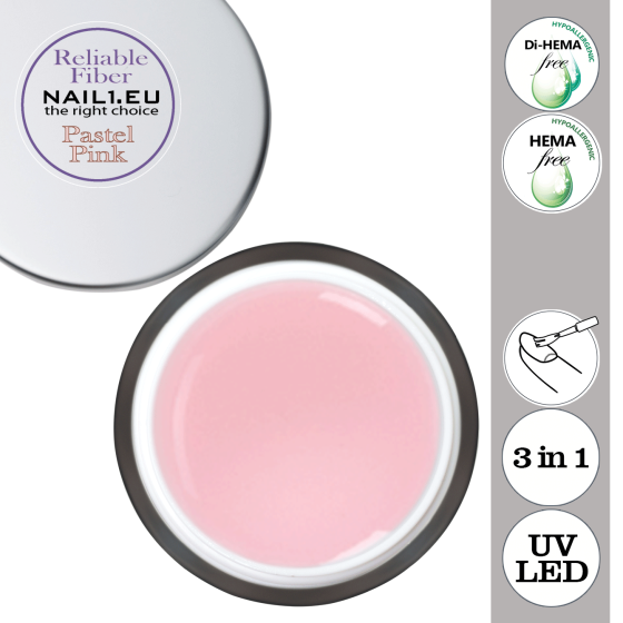 Reliable Fiber Pastel Pink UV/LED Gel
