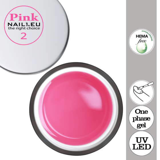 Pink UV gel jednofázový