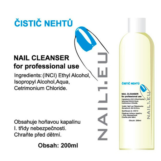 Čistič nehtu CLEANSER 200ml
