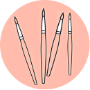 Štětce na modeláž nehtů